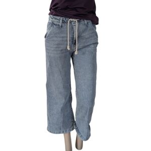 Forever Young Light Blue Cropped wide Leg Jeans